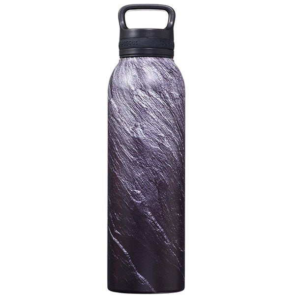 Be Strong And Courageous Stainless Steel Water Bottle, Black