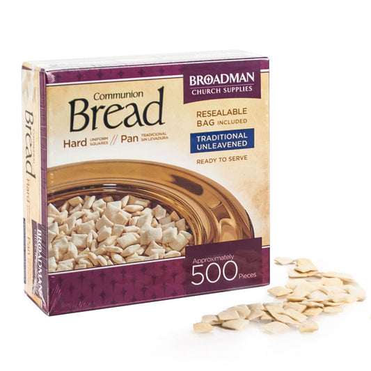 Communion Bread - Soft Uniform Squares (500 Pieces): Resealable Bag Included / Soft Unleavened / Ready to Serve
