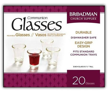 Glass Communion Cups - 20 count