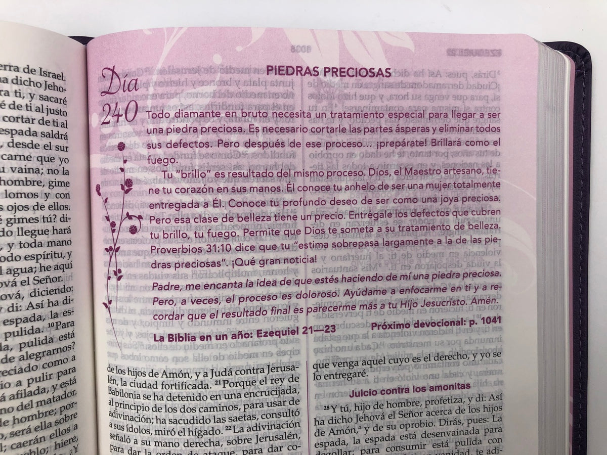 Biblia de la mujer conforme al corazon de Dios Morada