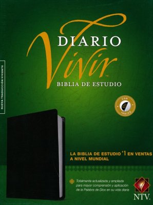 Biblia de estudio del diario vivir NTV (Piel fabricada, Negro, Índice, Letra Roja)