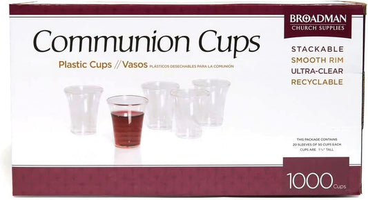 Disposable Clear Plastic Communion Cups Box of 1000