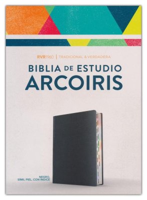 RVR 1960 Biblia de Estudio Arcoiris, Piel Imit. Negra, Ind.