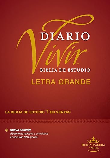 Biblia de estudio del diario vivir RVR60, letra grande (Tapa dura, Índice, Letra Roja) (Spanish Edition)