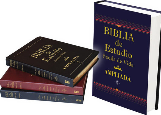 Biblia De Estudio Senda de Vida Ampliada De Piel Negro Con Index RVR 1960