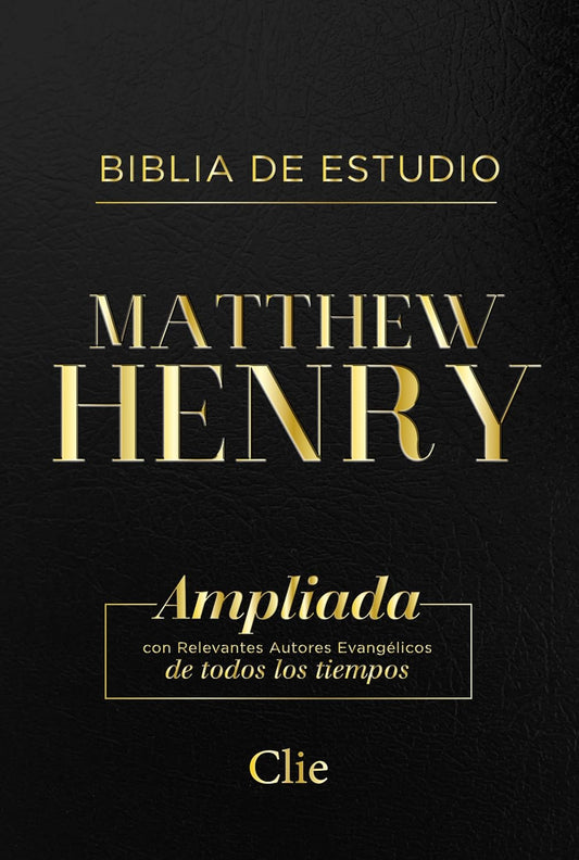 RVR, Biblia de Estudio Matthew Henry, Leathersoft, Negro, con Índice, Interior a dos colores (Spanish Edition)