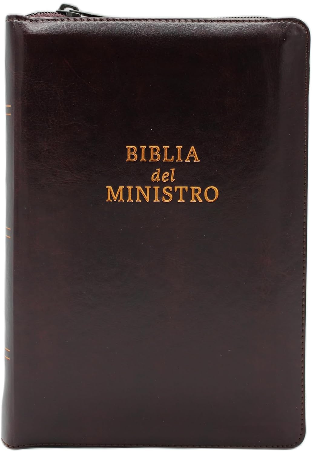 Biblia del Ministro Reina Valera 1960 Letra grande 14 pts, tamaño Manual, con cierre, , en semil piel color Vino Oscuro y estuche de proteccion. Edicion Limitada Imitation