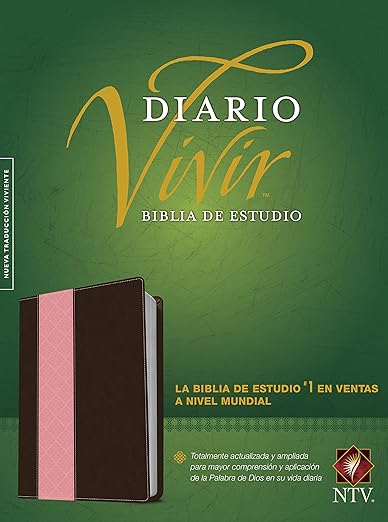 Biblia de estudio del diario vivir NTV (SentiPiel, Café/Rosa, Índice, Letra Roja)