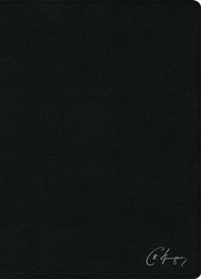 RVR 1960 Biblia de estudio Spurgeon, negro piel genuina con indice