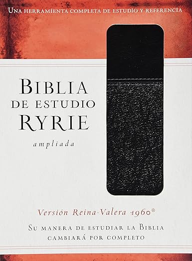 Biblia de estudio Ryrie ampliada: Duo-tono negor con índice