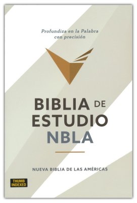 Biblia de estudio NBLA, piel imit. gris, con indice