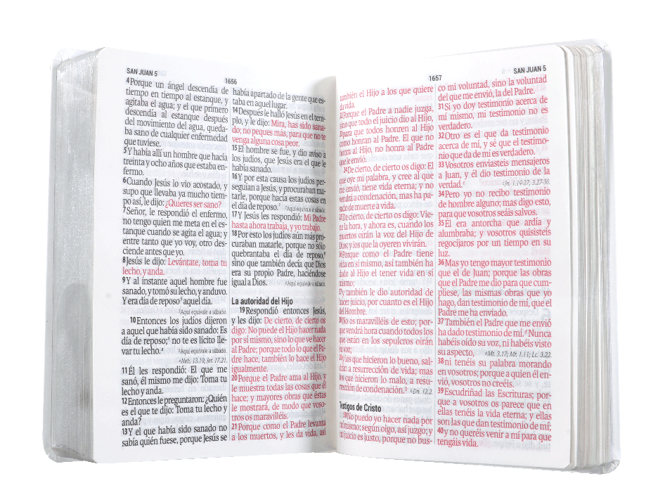 Santa Biblia RVR60 - letra super-gigante semi cuero, blanco