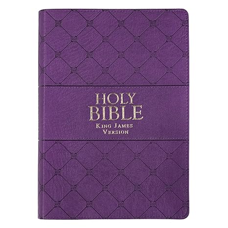 KJV Holy Bible, Super Giant Print Faux Leather Red Letter Edition - Ribbon Marker, King James Version, Purple